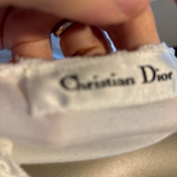 Christian Dior Lingerie NIGHTGOWN Lounging Underwear Vintage White Size Medium - Picture 7 of 7